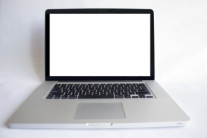 Laptop with blank screen