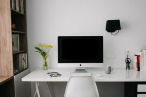 home office organizing includes setting up an organized desk