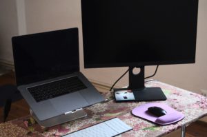 Laptop stand office organizing tip