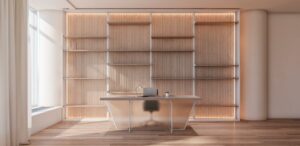 Slatwall in home office